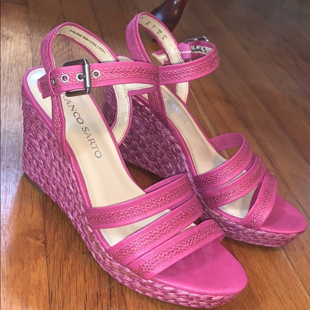 Franco Sarto Fuchsia Wedge Heels